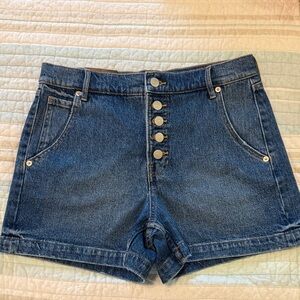 NWT Banana Republic 4” High Waist Blue Denim Shorts 28/6